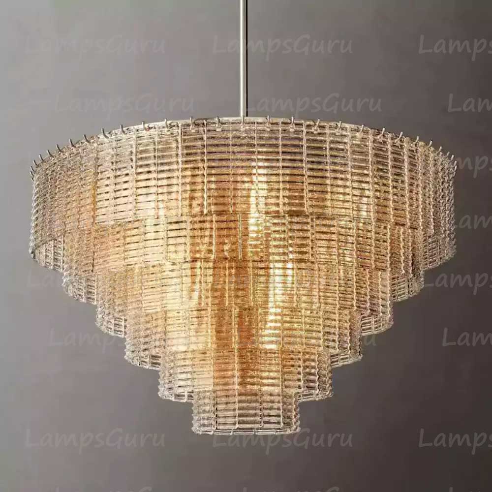 Sireney Clear Glass Round Chandelier 41"
