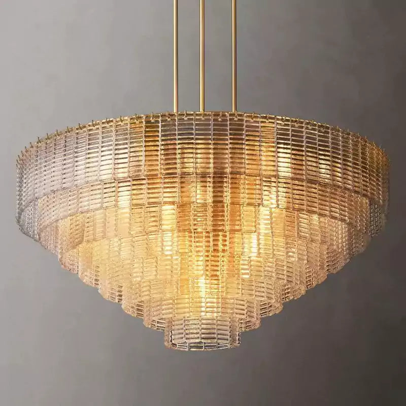 Sireney Clear Glass Round Chandelier 52"