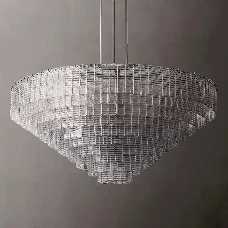 Sireney Clear Glass Round Chandelier 65"