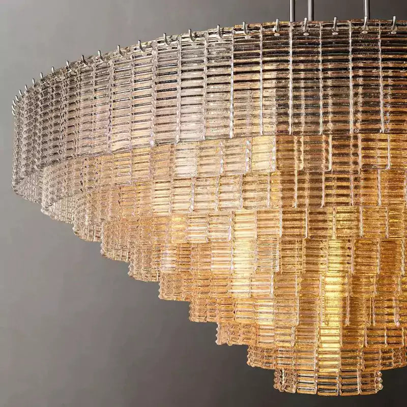 Sireney Clear Glass Round Chandelier 65"