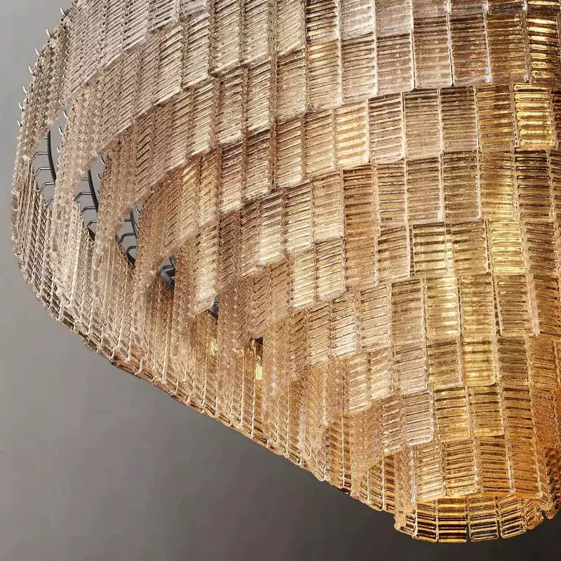 Sireney Clear Glass Round Chandelier 65"
