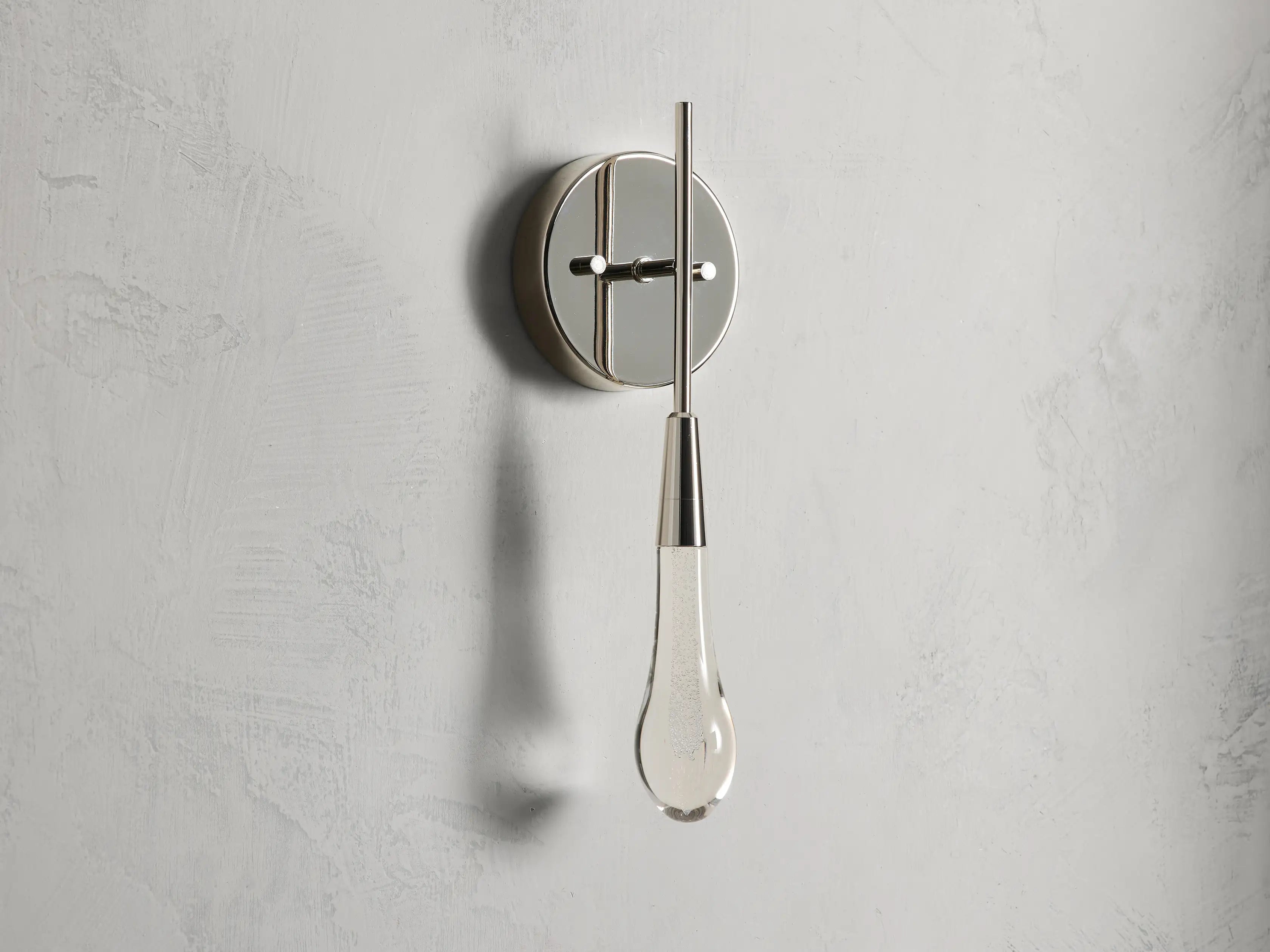 Solitaire Glass Raindrop Wall Sconce