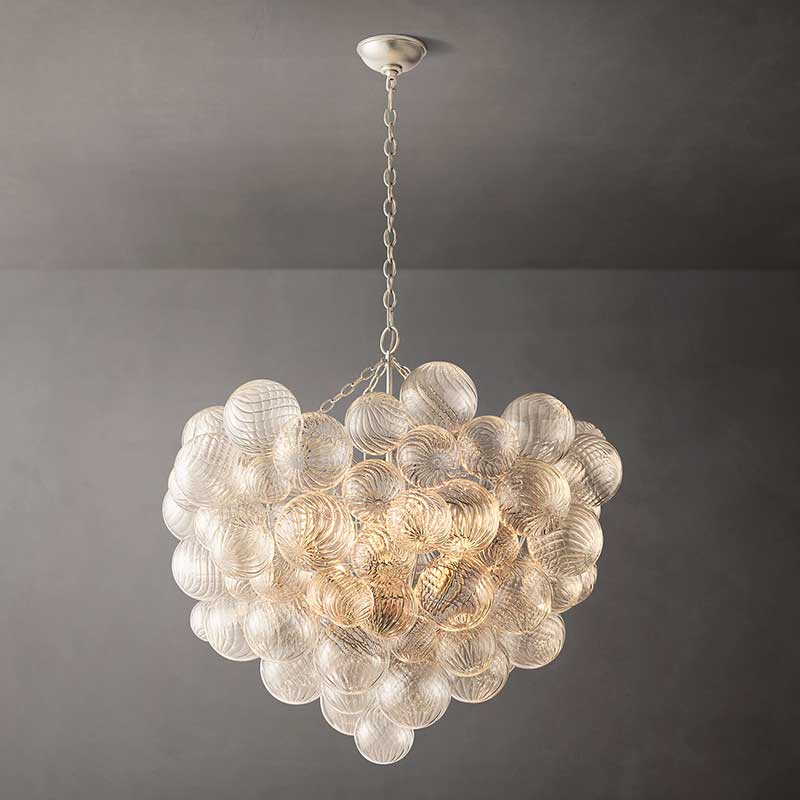 Taliay Swirled Glass Globe Chandlier