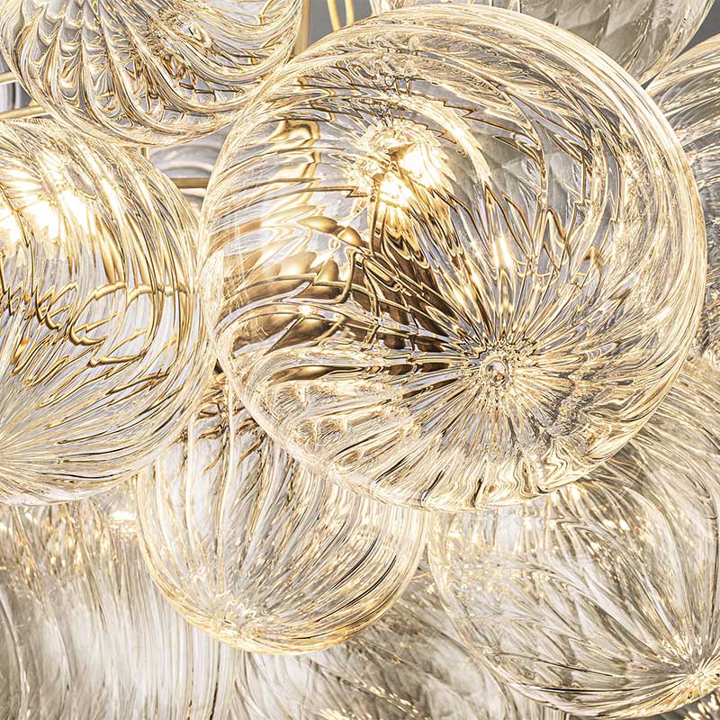 Taliay Swirled Glass Globe Chandlier