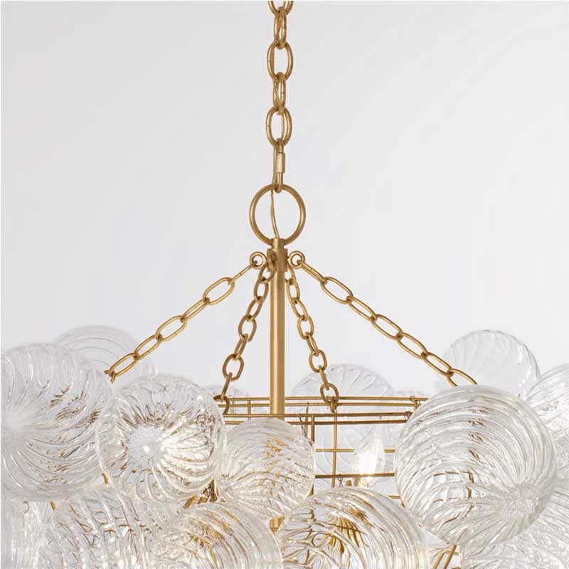 Taliay Swirled Glass Globe Chandlier