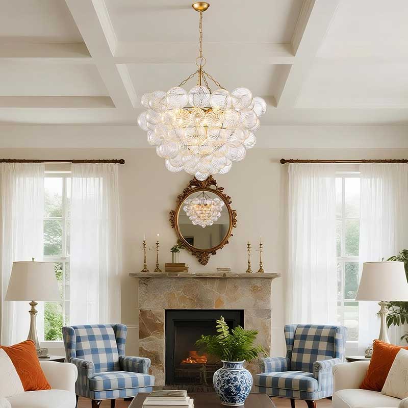 Taliay Swirled Glass Globe Chandlier