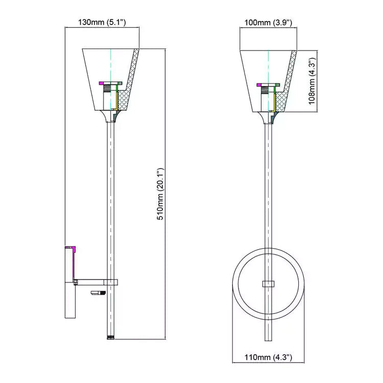 Torche De Verre Wall Sconce