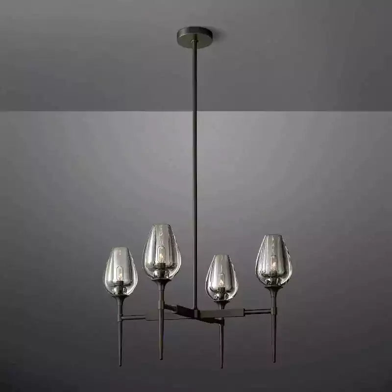 Tulipe Round Chandelier 27"