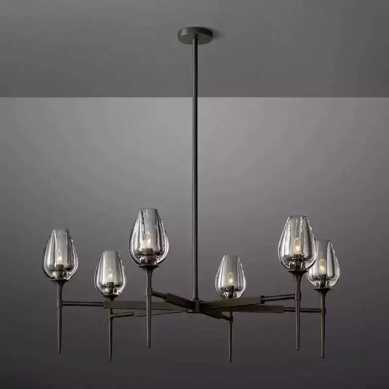 Tulipe Round Chandelier 42"