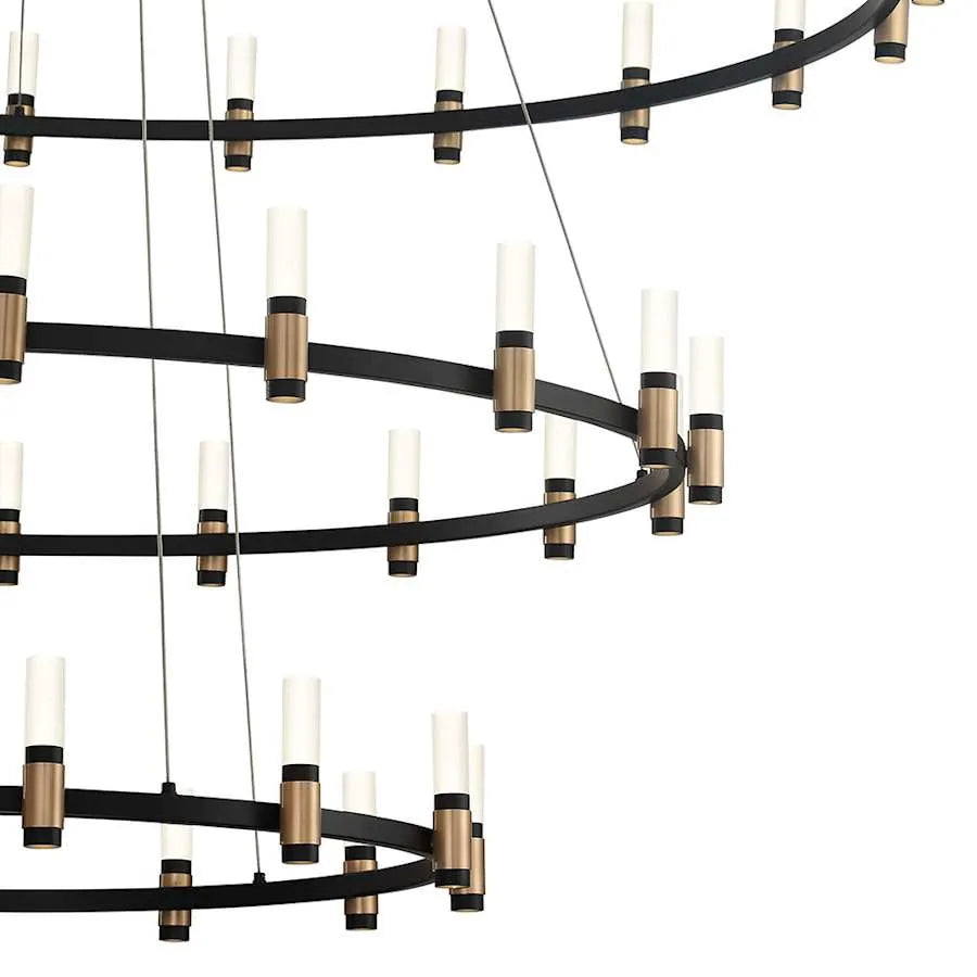 LG Abany LED 60 inch Brass and Black Chandelier Ceiling Light