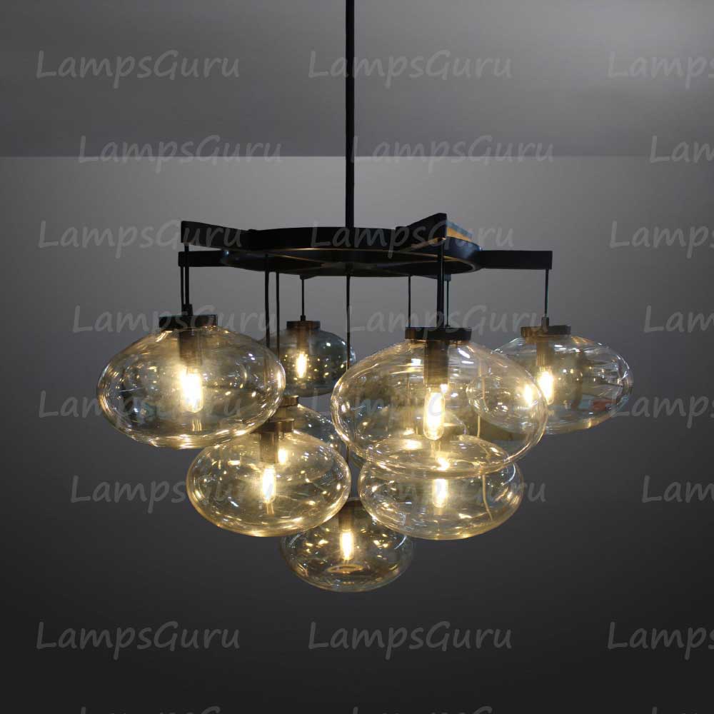 Cabrettey Clear Glass Round Chandelier 36"