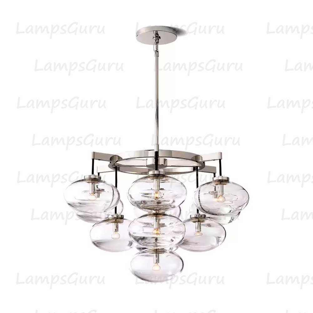 Cabrettey Clear Glass Round Chandelier 36"