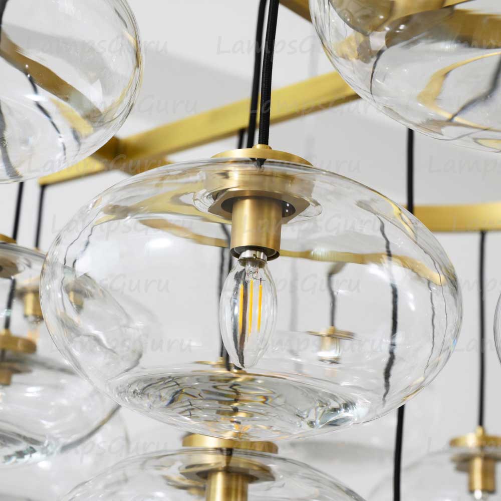 Cabrettey Clear Glass Round Chandelier 48"