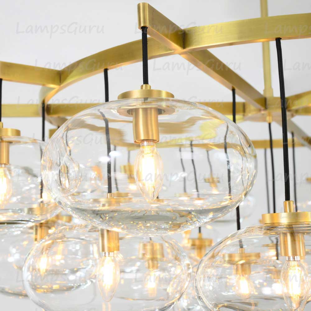 Cabrettey Clear Glass Round Chandelier 60"