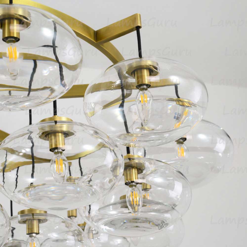 Cabrettey Clear Glass Round Chandelier 60"