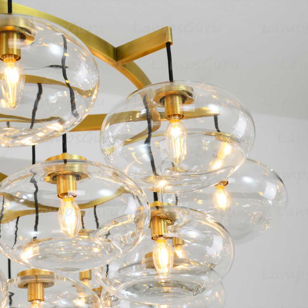 Cabrettey Clear Glass Round Chandelier 60"