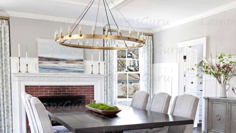 Caminoy Vintage Candelabra Round Chandelier 50"