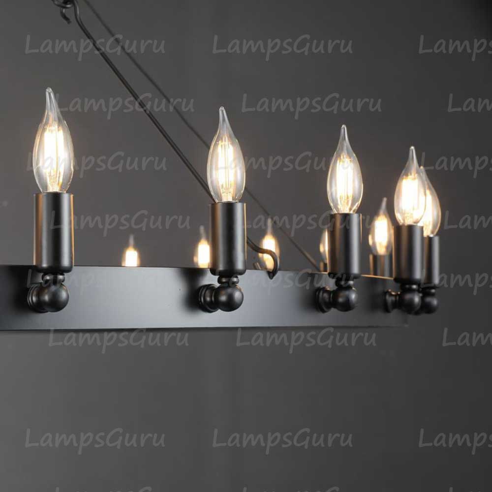 Caminoy Vintage Candelabra Round Chandelier 63"