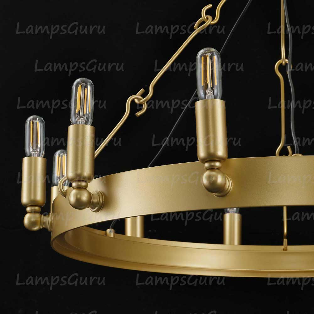 Caminoy Vintage Filament Round Chandelier 26"