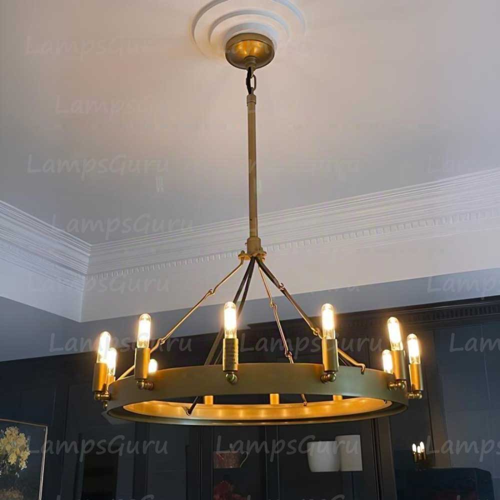 Caminoy Vintage Filament Round Chandelier 26"