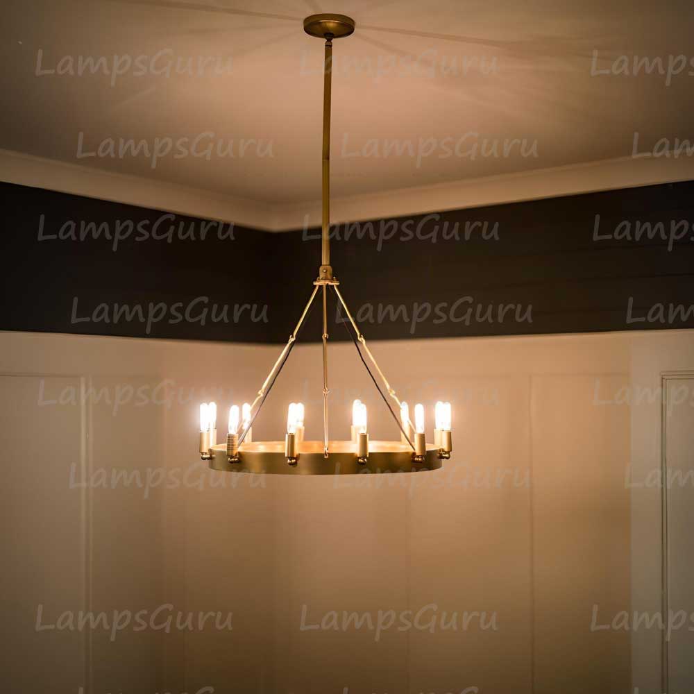 Caminoy Vintage Filament Round Chandelier 26"