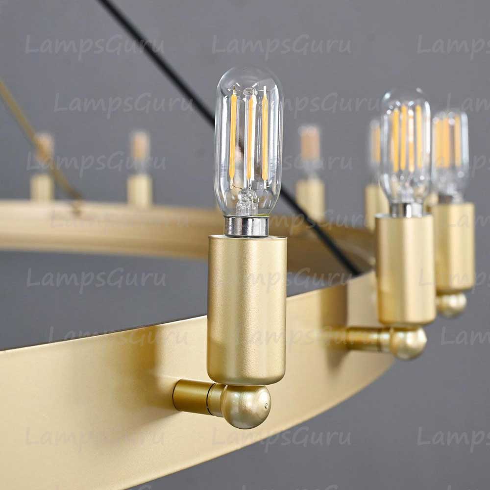 Caminoy Vintage Filament Round Chandelier 38"