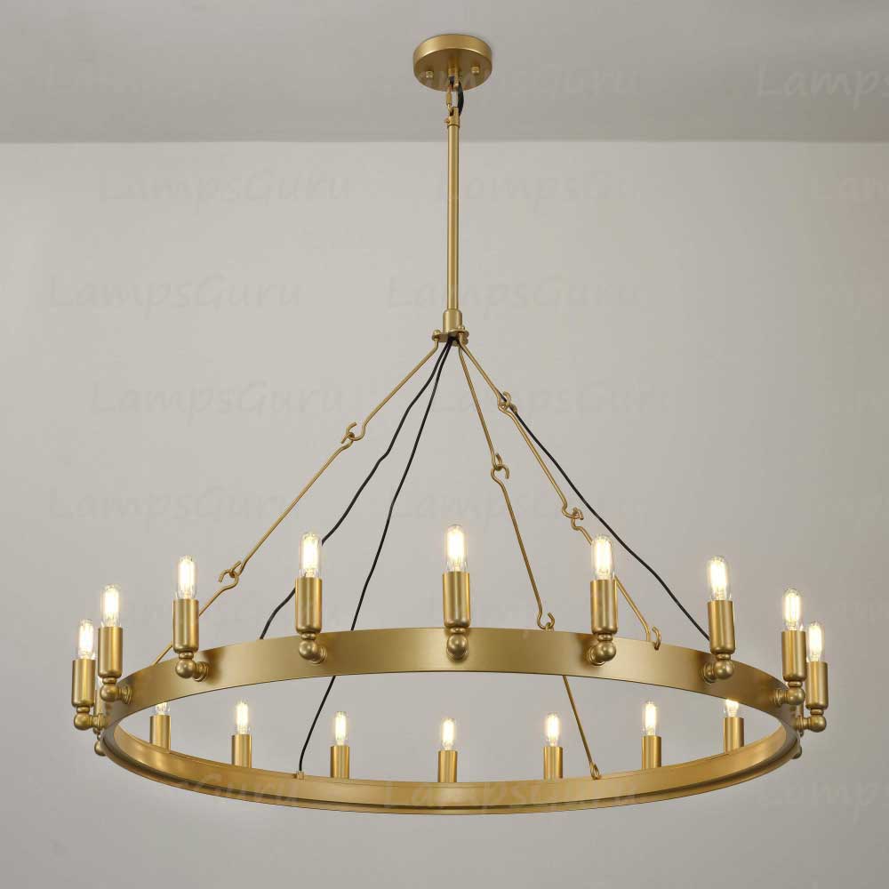 Caminoy Vintage Filament Round Chandelier 38"