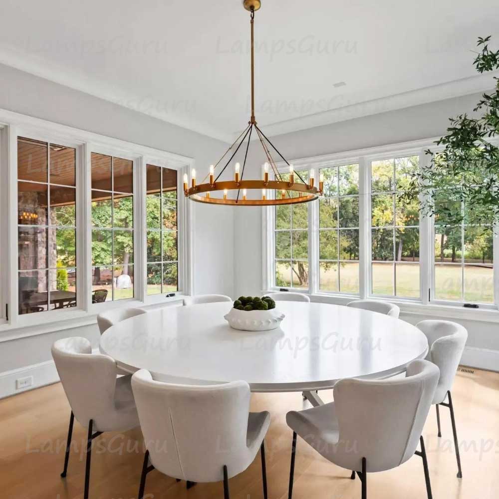Caminoy Vintage Filament Round Chandelier 38"