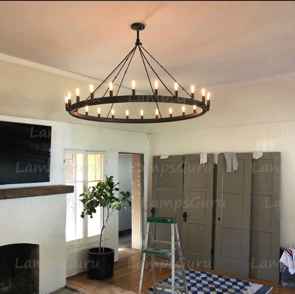 Caminoy Vintage Filament Round Chandelier 50"