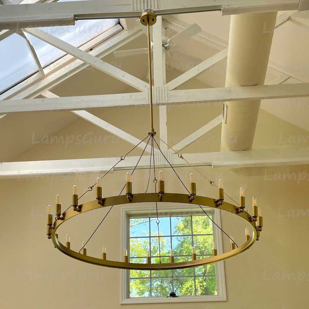 Caminoy Vintage Filament Round Chandelier 50"