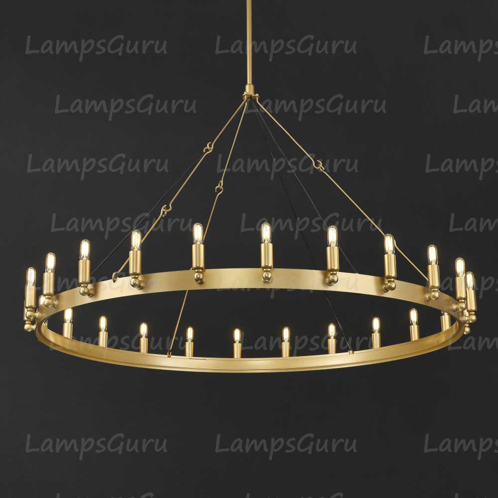 Caminoy Vintage Filament Round Chandelier 50"