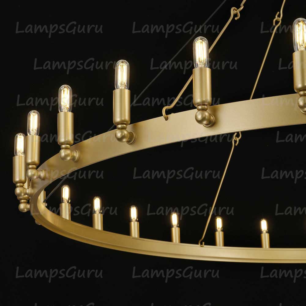 Caminoy Vintage Filament Round Chandelier 50"