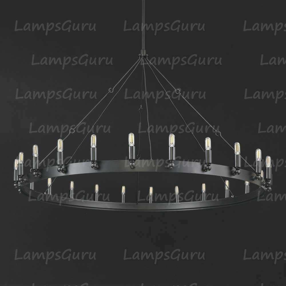 Caminoy Vintage Filament Round Chandelier 50"
