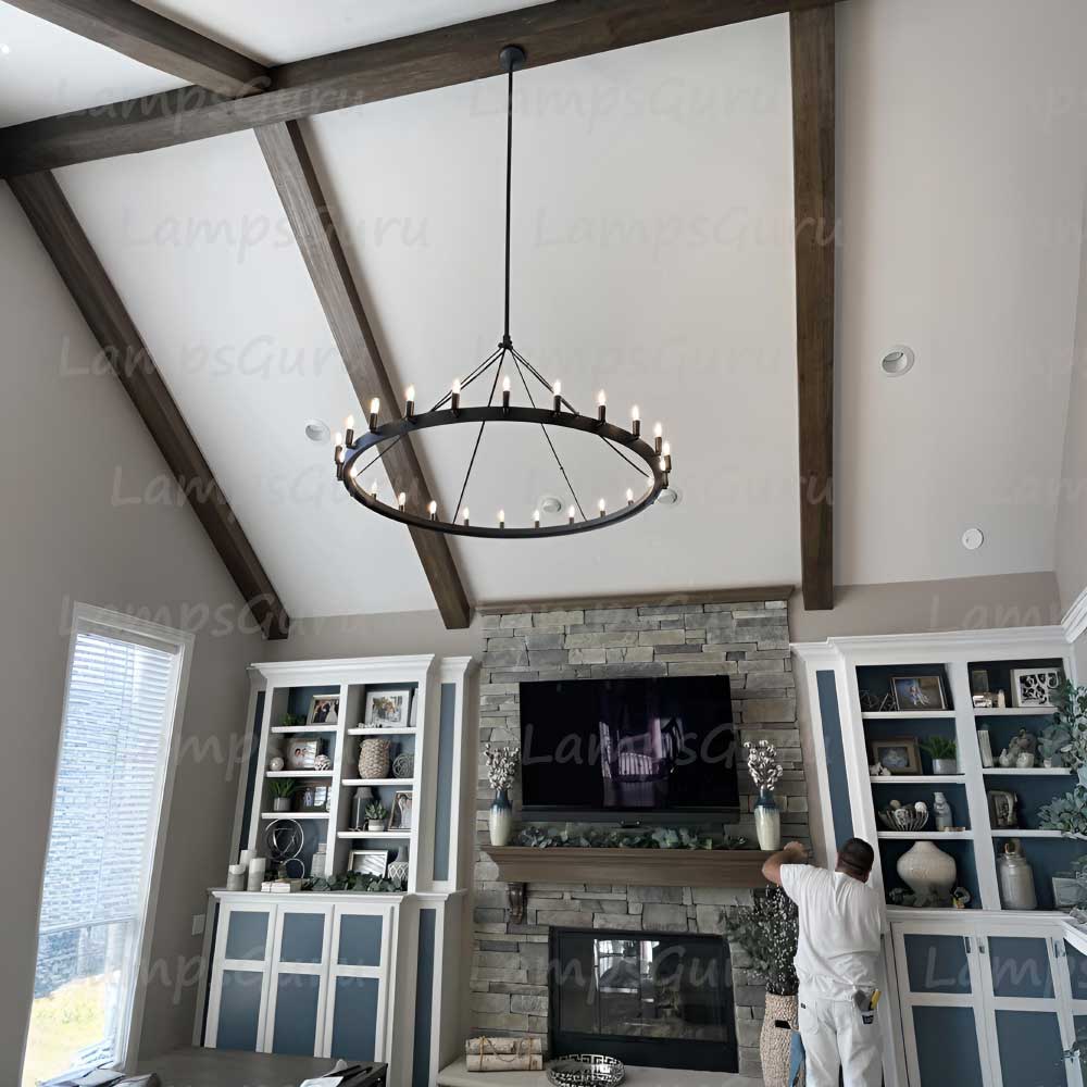Caminoy Vintage Filament Round Chandelier 50"
