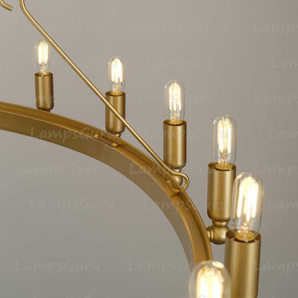Caminoy Vintage Filament Round Chandelier 63"