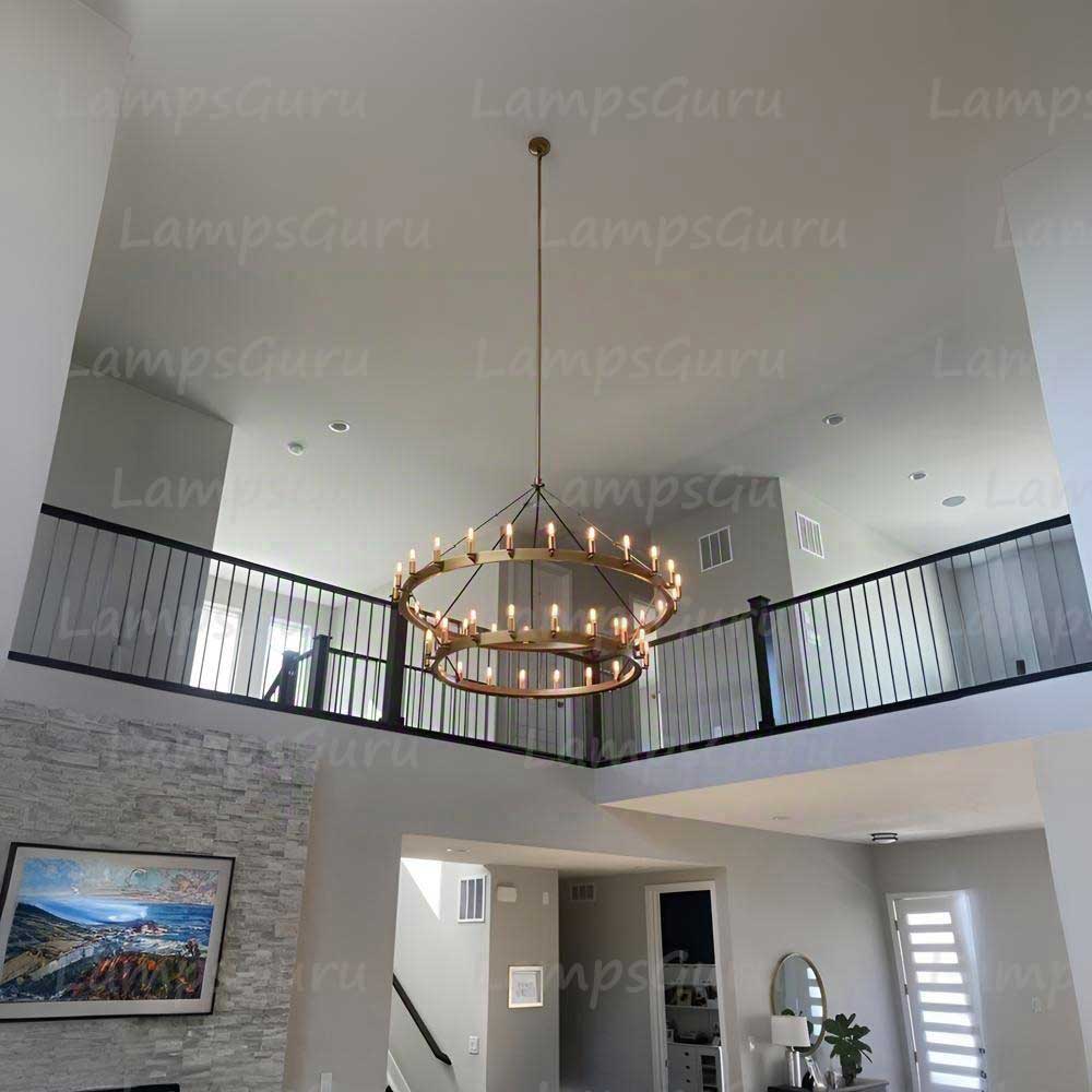 LG Caminoy Vintage Filament Two-Tier Chandelier 50"