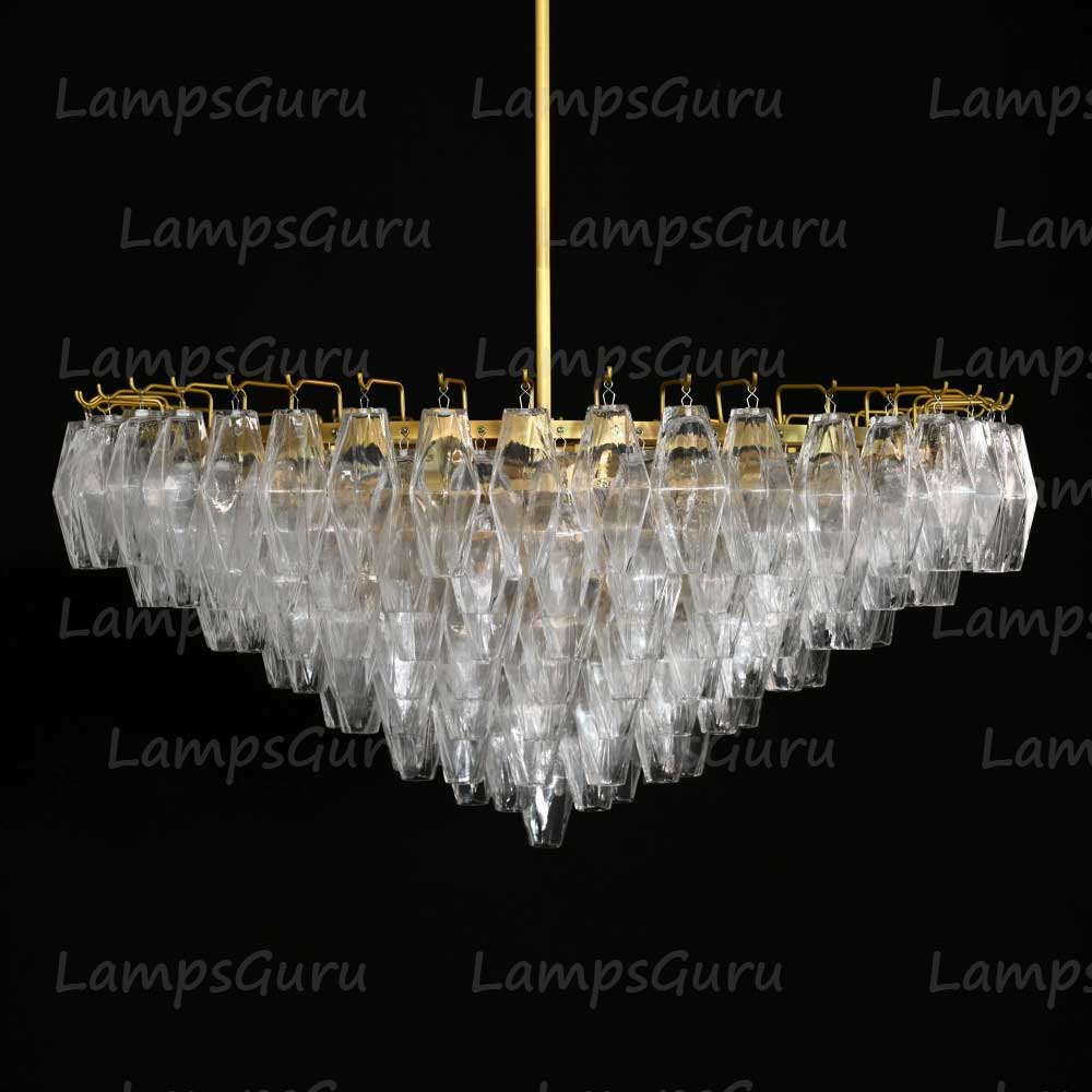 Chiaray Clear Glass Tiered Round Chandelier 37"