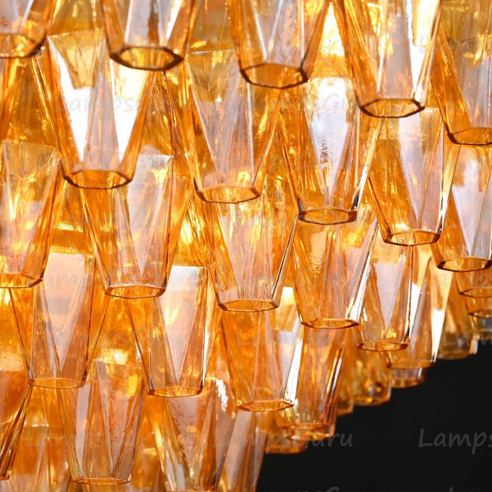 Chiaray Smoke Glass Tiered Round Chandelier 37"