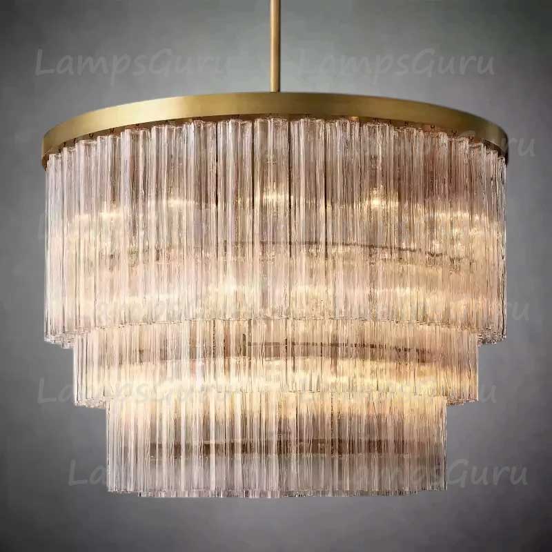 Cieloy Three-Tier Round Chandelier 48"