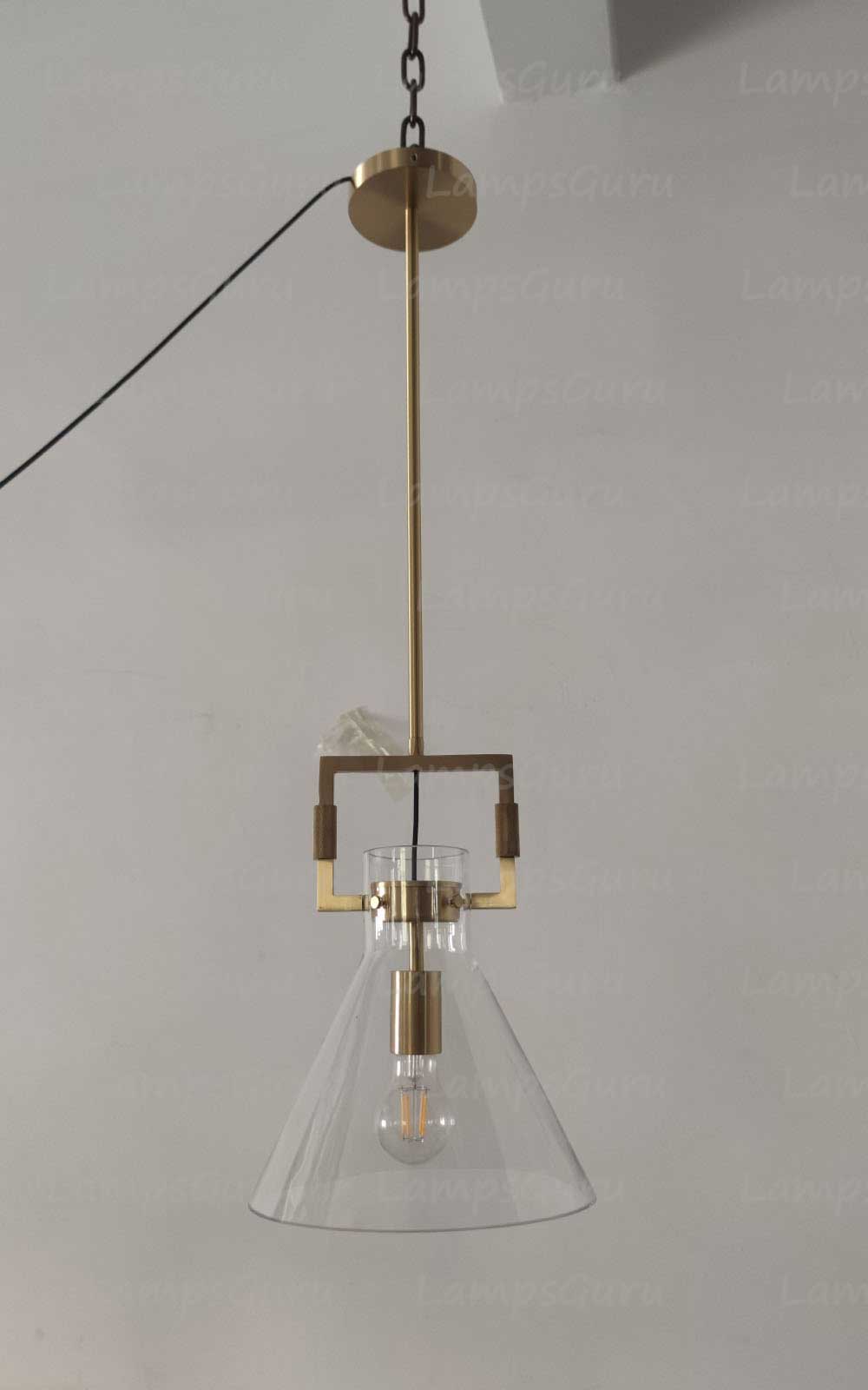 Machinista Glass Funnel Pendant Light
