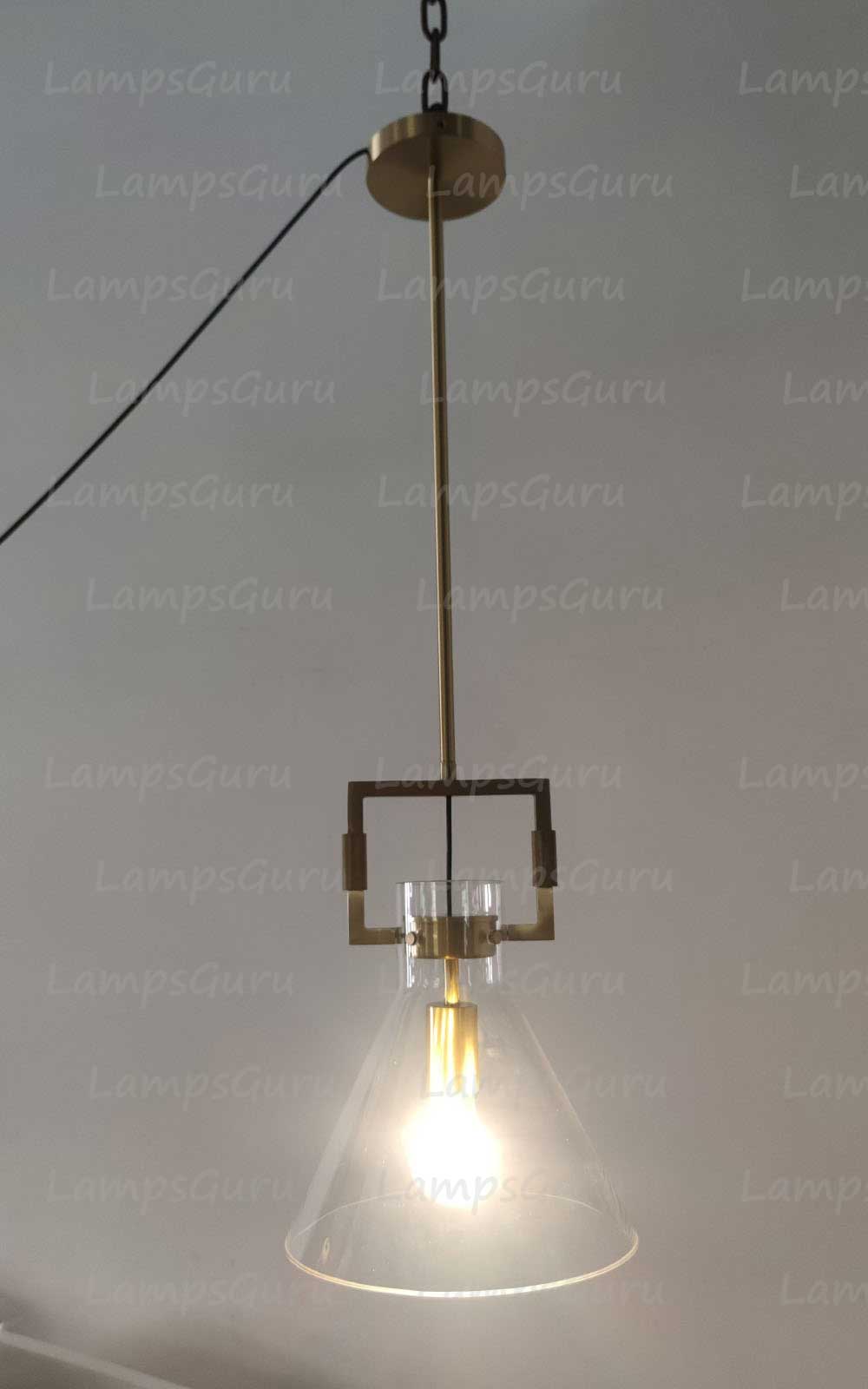 Machinista Glass Funnel Pendant Light