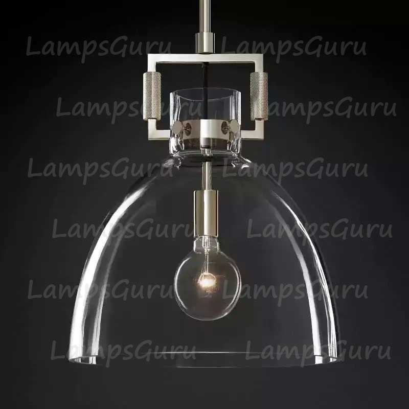 Machinista Glass Cloche Pendant Light
