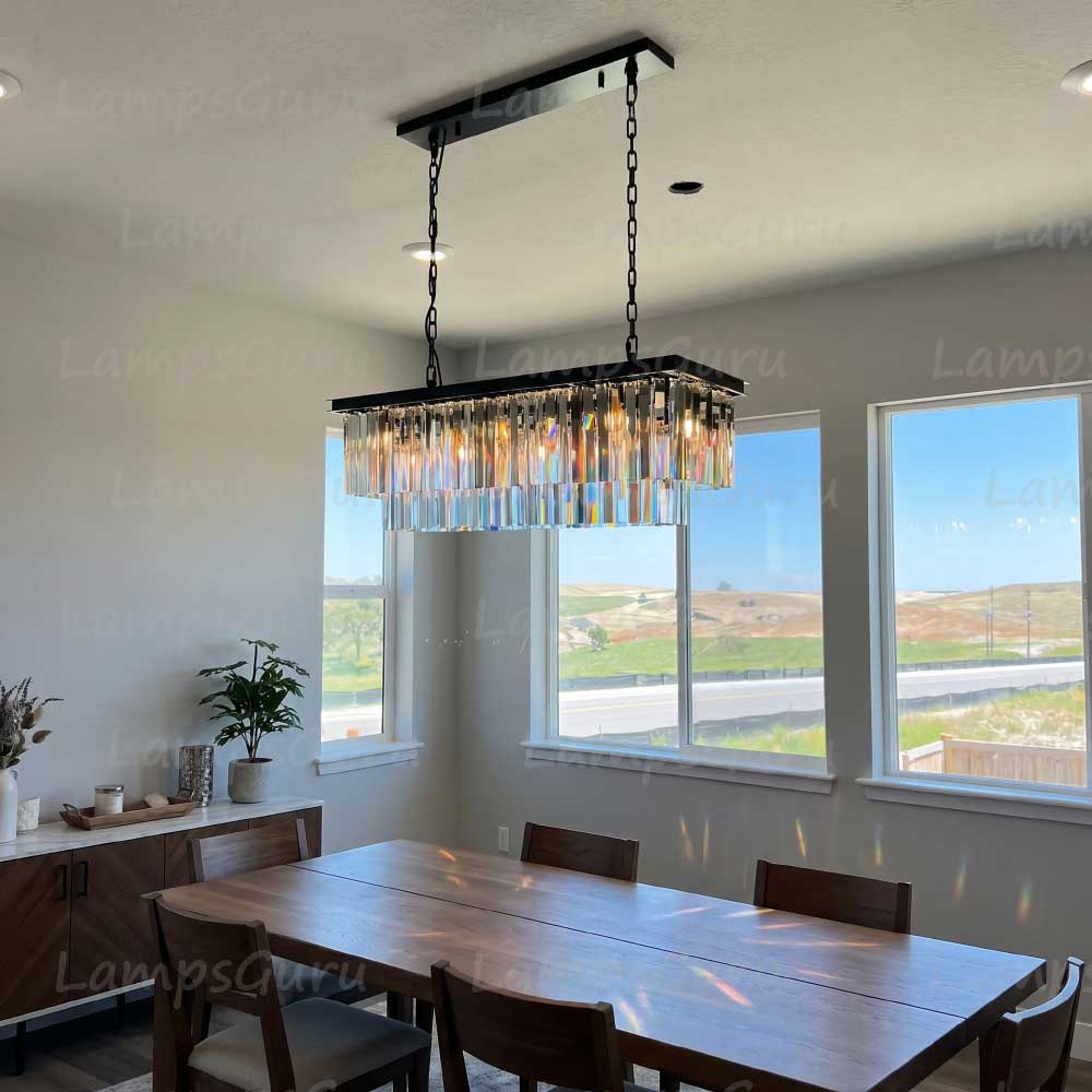 LG Odon Rectangular Chandelier 40"