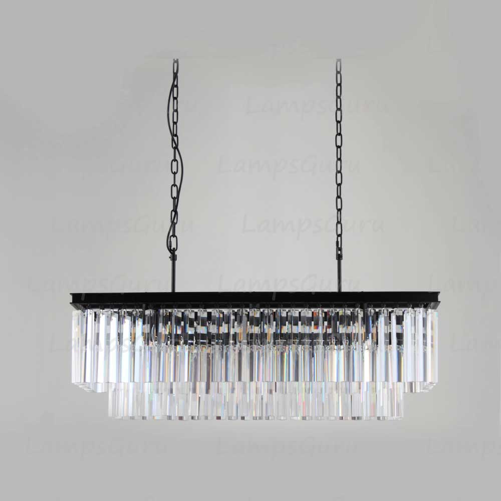 LG Odon Rectangular Chandelier 40"