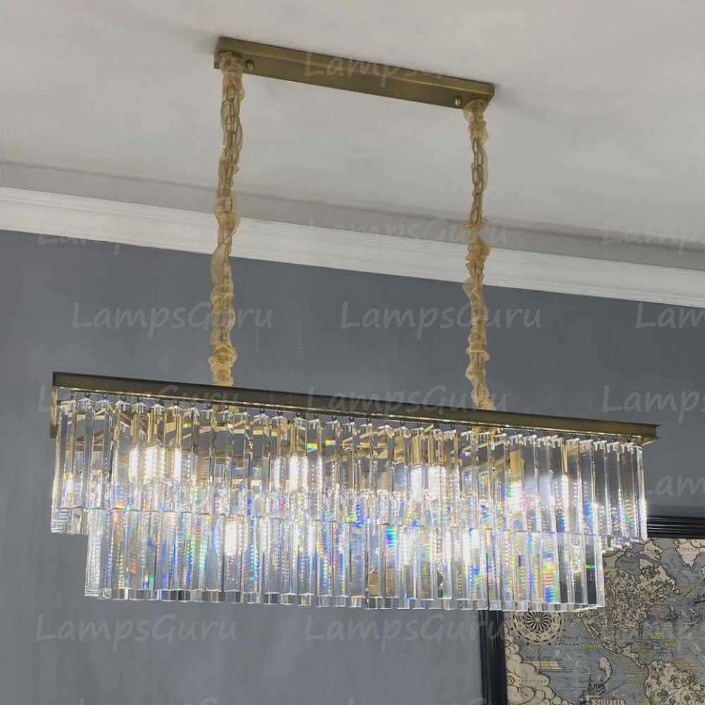 LG Odon Rectangular Chandelier 40"
