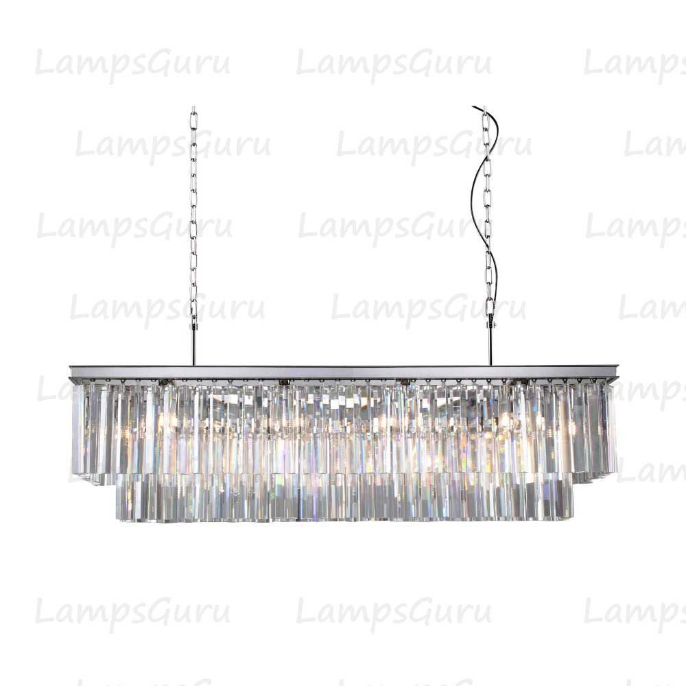 LG Odon Rectangular Chandelier 49"