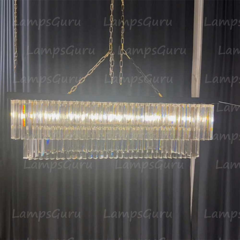 LG Odon Rectangular Chandelier 49"