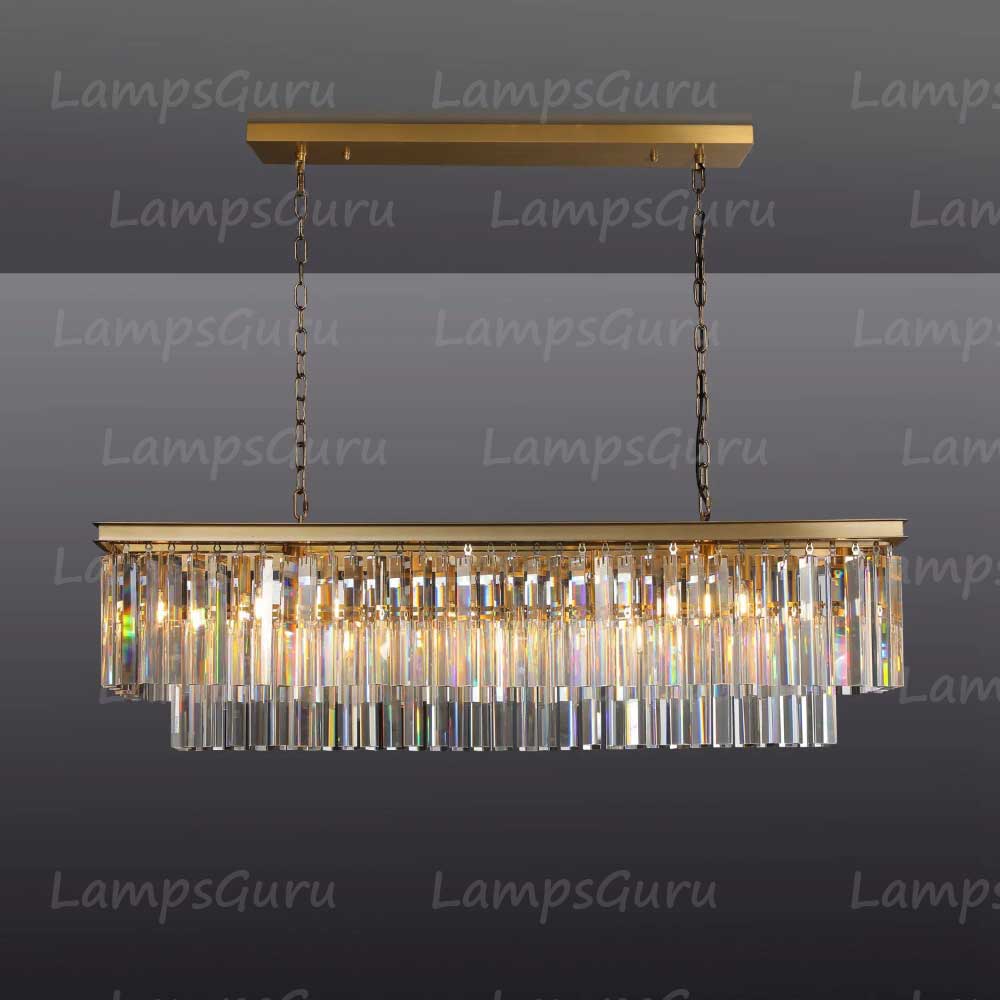 LG Odon Rectangular Chandelier 49"