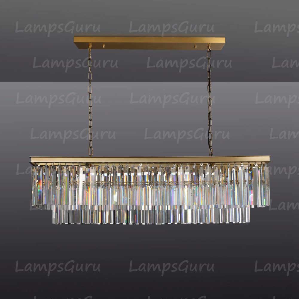 LG Odon Rectangular Chandelier 49"