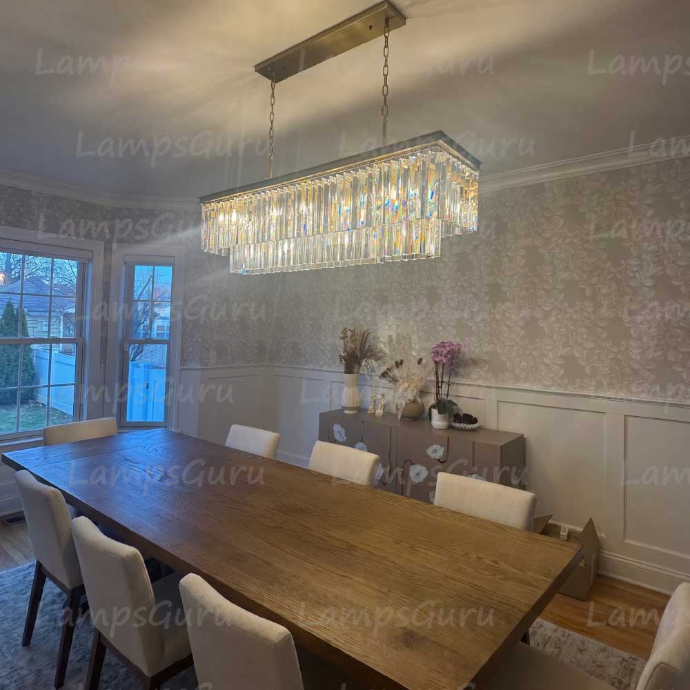1920s Odeona Rectangular Chandelier 59"